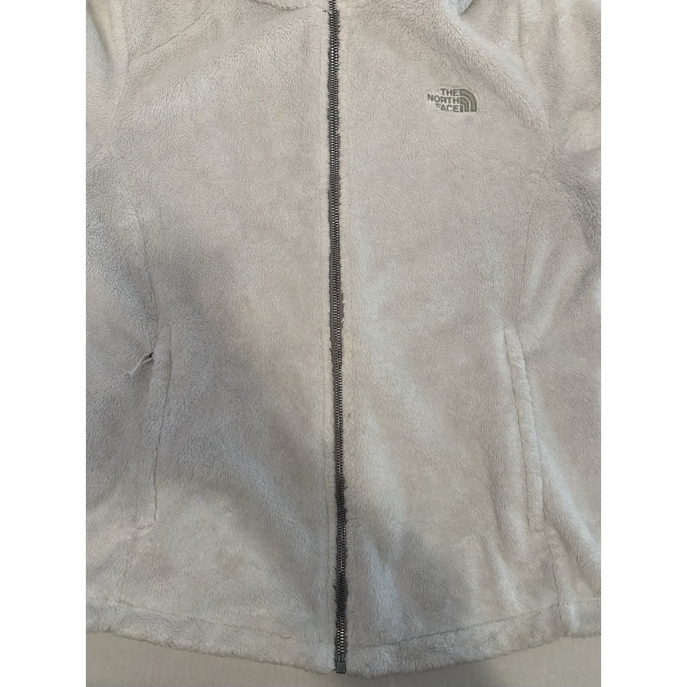 The North Face Osito Jacket White Gray Trim Women's Size Medium - Picture 16 of 16
